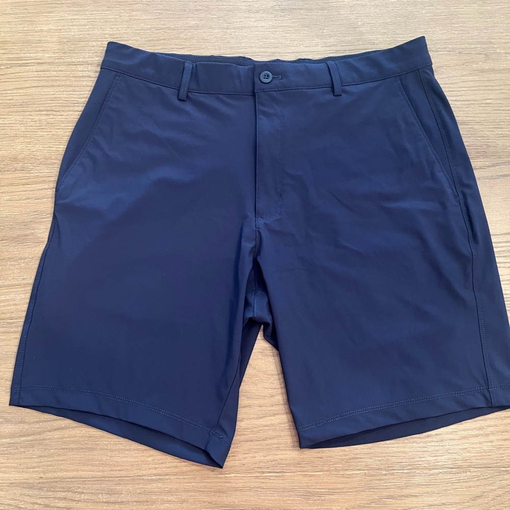 Greg Norman Collection Dark Blue Flat Front Shorts